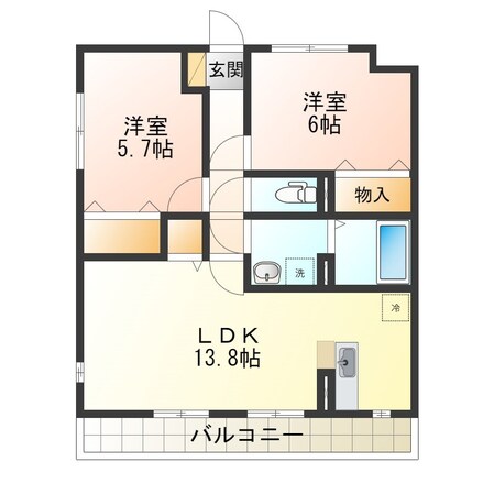 エフ プラッツの物件間取画像